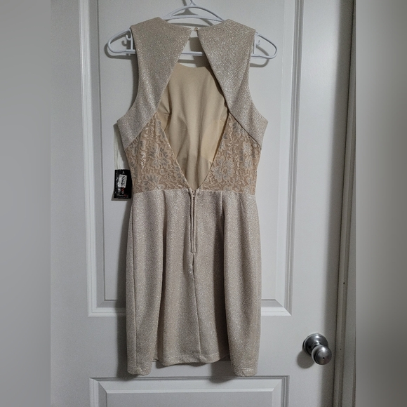 NWT Occasion backless dress size XS Taupe color - Picture 2 of 10